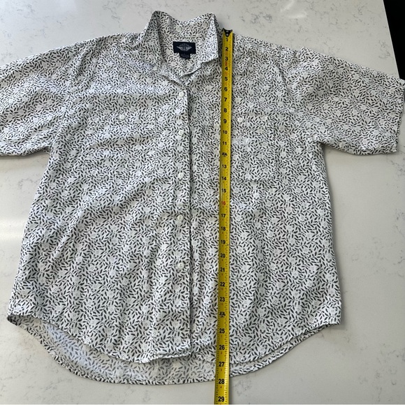 Dockers Black and White Leaf Print Shirt - Picture 5 of 9